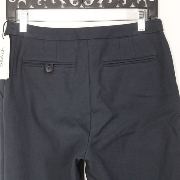 NWT BA&SH 1 US 6 Blue Cotton Stretch Straight Leg Winnie Trousers Pants - Picture 4 of 8